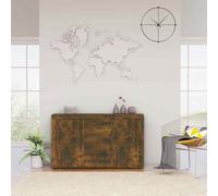 vidaXL Sideboard Smoked Oak Engineered Wood Cupboard Storage Cabinet Highboard
