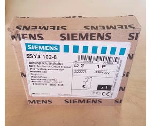 New Siemens 5SY4 102-8 MCB Miniature Circuit Breaker D2 1P MCB