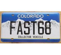 New Sign colorado 2012 vanity license plate fast 68 6x12 inches License Plate Sign