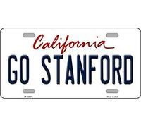 New Sign go stanford california state background novelty license plate 6x12 inches License Plate Sign
