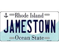 New Sign jamestown rhode island state background novelty license plate 6x12 inches License Plate Sign