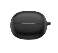 New Silicone Soft Case for EarFun Clip Wireless Earbuds Protective Dust-proof Shock-resistant Anti-drop Cover Sleeve High-elastic Durable All-around Protection Shell Accessories Carabiner Clip (Black)