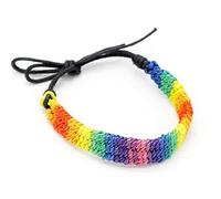 New Simple Power Gay Pride LGBT Rainbow Unisex Bracelet Jewellery Lesbian Bisexual Handmade Knot Trans Rope Chain For Men Women