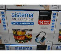 New Sistema Brilliance Leakproof Food Storage Container Lunchbox 14pc