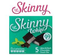 New Skinny Whip Snack Bars Less Than 99 Calories 5 Variations Multi-Pack (Mint & Dark Chocolate, 2 Boxes)