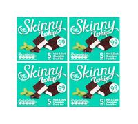 New Skinny Whip Snack bars less than 99 Calories 5 Variations Multi-Pack (Mint & Dark Chocolate, 4 Boxes)