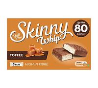 New Skinny Whip Snack bars less than 99 Calories 5 Variations Multi-Pack (Toffee & Chocolate, 4 Boxes)