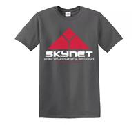 New Skynet Vintage Summer T-Shirt for Men Cyberdyne Retro Terminator Classic Top Tee Cotton Travel Party