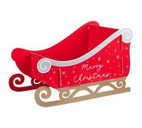 New Sleigh, Made from Cardboard and Easy to Assemble, Stack Some Gifts for Loved Ones to Make Them Feel Special, A Great Way to Get the Kids Excited for the Big Day - Red