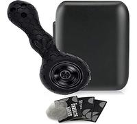 New Smoking Pipe, Silicone Pipe with a Spoon Thick Small Unbreakable Pipe Heat Resistant Chunky Beautiful Gift for Father Husband and Collector Enthusiast Easy Clean Anti-Block Desig (Black)