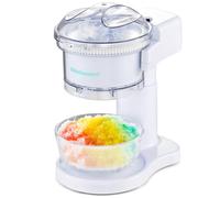 NEW Snow Cone & Shaved Ice Maker, ESI1021, Refreshing Slushies, Margaritas, Drinks with Boba, Clear Lid And Shaved Ice Serving Bowl, Use Cubed or Bagged Ice, Stainless Steel Shaving Blade, White