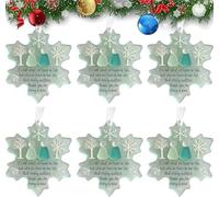 New Snowflake-Shaped Sea Glass Friendship Decor, Timeless Friendship Keepsake, Snowflake Christmas Decorations Friendships Ornaments for Christmas Tree Hanging, Sea Glass Art for Best Fri(Color:6pcs)