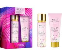 New So…? Unique Sweet Pea Deluxe Duo Women Gift Set,150ml Long Lasting Body Mist Fragrance Spray & 100ml Nourishing Body Lotion Fresh Floral Scent Toiletries Set -A16