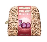 New Soap and Glory Berry Merry Beauties 3 Piece Gift Set | Luxurious BERRY & BRIGHT Body Wash, Butter & Scrub | Birthday/Christmas Gift for Women