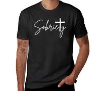 New Sobriety Clothing, Addiction Recovery Apparel, Sobriety Gifts - 12 Steps, Alcoholics Anonymous, Narcotics Anonymous, T-Shirt Black XL