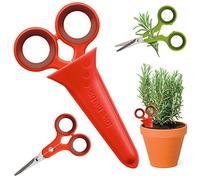 New Soda Herb Scissors with Holder, Store in The Herb Pot, Love Herbs (Red)