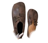 New Soft Leather Ladies Flat Shoes,Orthopedic Loafers for Women,Comfortable Soft Flats Sandals Slip-On Shoes (Dark Brown,6)
