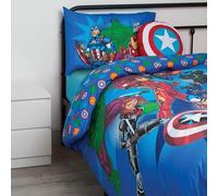 New Soft Reversible Superhero Duvet Cover Set - Single Size Bedding with Bold Action Designs on Both Sides - Ideal for Kids and Teen Bedrooms -G14