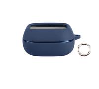 New Soft Silicone Case for JBL LIVE Beam 4 Wireless Earbuds Anti-scratch Shock-absorbing Drop-resistant Damage-proof Washable Protective Cover Sleeve Accessories with Buckle (Navy Blue)