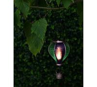New Solar Hot Air Balloon Light - Colorful Outdoor Garden Decor, Green & Blue Flame Effect Glow, Solar-Powered Lantern with Rechargeable Battery, Perfect for Yard, Patio, and Outdoor Spaces A-71