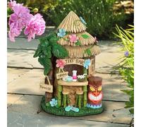 New Solar Powered Beautifully Designed And Hand-Painted Tiki Bar Solar Ornament Fantastic For Lighting Up Pathways, Borders or Areas Outdoor Garden Decor -N61