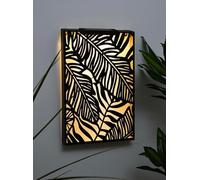 New||Solar Powered Tropical Leaf Wall Art Light, Warm White, H30 x W47 x D5cm (Approx.), Decorative Outdoor light with Palm Leaf Cutout Design, A great way to add ambience and style to your garden||