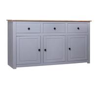 vidaXL Sideboard Grey 135x40x80 cm Solid Pinewood Panama Range