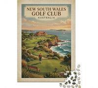 New South Wales Golf Club Vintage Poster Jigsaw Puzzle, 1000 Piece