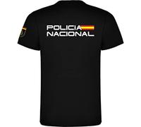 New Spain National Police T-Shirt, Black/White, S