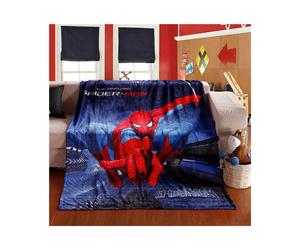 (New Spiderman, 80*100m) Soft Spider Swing Flannel Fleece Throw Blanket Gift Children Decor