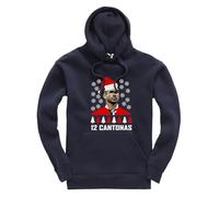 New Spirit Original 12 Cantonas Eric Cantona meme christmas xmas Jumper Unisex Funny Adults Hoodie Jumper Navy