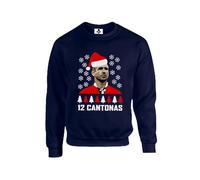 New Spirit Original 12 Cantonas Eric Cantona meme christmas xmas Unisex Funny Adults Sweatshirt Jumper Navy