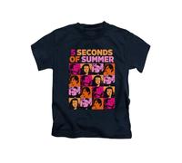 New Spirit Original 5 sos, Colourful Boxes Five Seconds of Summer Novelty pop iconicTee T-Shirt Funny Unisex T Shirt Top Navy Blue