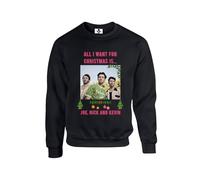 New Spirit Original All I want for christmas is joe nick and kevin xmas festive jonas Unisex Funny Adults Sweatshirt Jumper Black