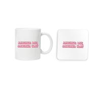 New Spirit Original Another Day Another Slay Pink Text Mug and Coaster, Drinks Cups, Drinks mats, Tea, Coffee, Cute, Fun, Funny, Aesthetic, Household, Kitchen, Slay