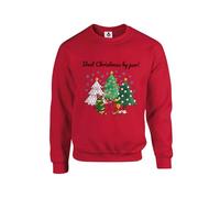 New Spirit Original Best Christmas by par! Xmas festive golf golfer golfing meme novelty Unisex Funny Adults Sweatshirt Jumper Red