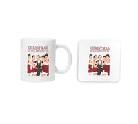 New Spirit Original Christmas is All Around us, Xmas Festive Meme Novelty pop Culture Mug and Coaster Drinking Set Tea and Coffee Set Cute Mug and Coaster Aesthetic Fun Funny Pretty