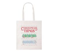 New Spirit Original Christmas things montage, monsters tote bag cotton shopper shopping bags xmas winter novelty meme iconic cool trendy santa snow