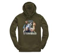 New Spirit Original David Attenborough Jumper Unisex Funny Adults Hoodie Jumper Military Green