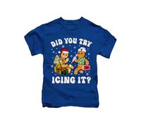 New Spirit Original Did You Try Icing it? Gingerbread Meme Novelty Silly Christmas Xmas Festive Santa Tee T-Shirt Funny Unisex T Shirt Top Royal Blue
