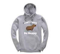 New Spirit Original Don't worry be cappy capybaraJumper Unisex Funny Adults Hoodie Jumper Heather Grey
