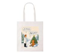 New Spirit Original Gingerbread has sore knee, christmas xmas festive novelty pun joke humerous winter food tote bag cotton shopper shopping bags reusable