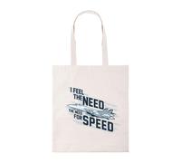 New Spirit Original I feel the need for speed, pilot fighterjet goose mav iconic tote bag cotton shopper shopping reusable bags