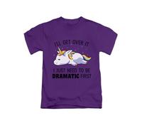 New Spirit Original I'll get Over it, I just Need to be Dramatic First Unicorn Unicorns Tee T-Shirt Funny Unisex T Shirt Top Purple
