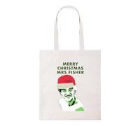 New Spirit Original Jeremiah fisher, merry christmas mrs fisher, meme novelty xmas tsitp tote bag cotton shopper shopping bag reusable
