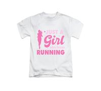 New Spirit Original Just a Girl who Loves Running, Runner, Run, Exercise, Sport Tee T-Shirt Funny Unisex T Shirt Top White