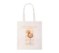 New Spirit Original Life is better with an aperol spritz tote bag cotton shopper shopping reusable bags trendy cocktail drink cool fun novelty iconic aperols
