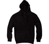 New Spirit Original Men's Plain Long Sleeve Hoodie - Soft and Comfy Fleece Pullover for Work and Lounge Wear - Non-Zip Up, Unisex - 80% Cotton 20% Polyester Sweatshirt Medium x 6 Black