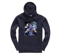 New Spirit Original Panda moon, pandas cute animals animal silly weird sleep Unisex Funny Kids Hoodie Jumper Navy
