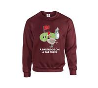 New Spirit Original Partridge On A Par Three Xmas Christmas Unisex Funny Adults Sweatshirt Jumper Maroon